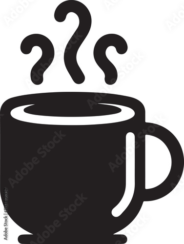 Silhouette vector of a mug, perfect for coffee, tea, and beverage-themed design projects. EPS format, high-quality and scalable graphic illustration.