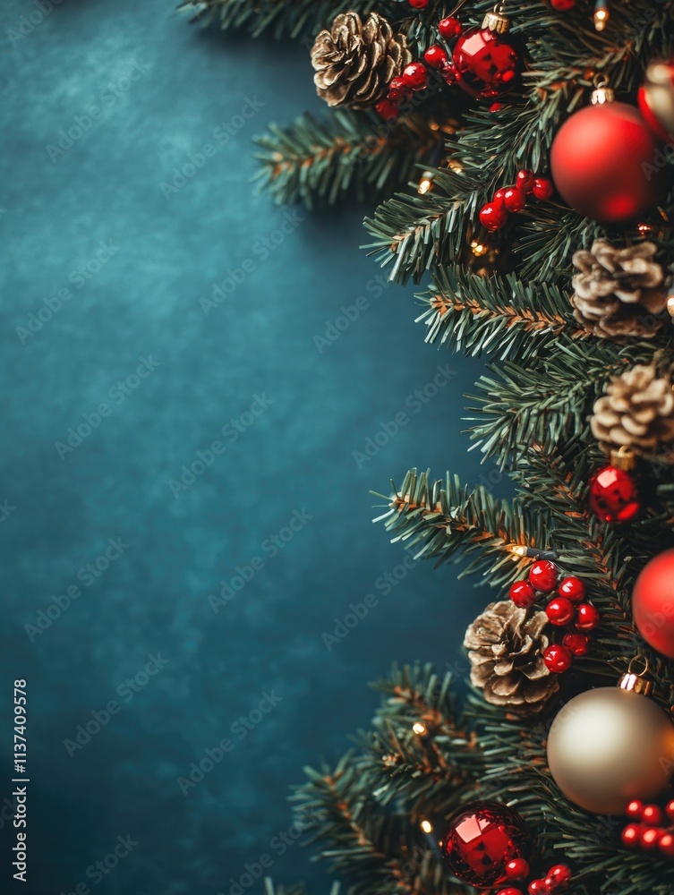 Christmas Tree Ornaments Close Up Christmas Tree Ornaments Close Up