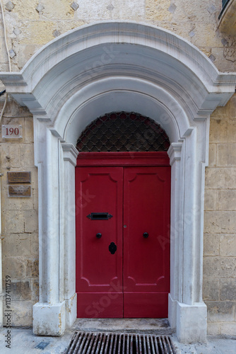 Multicoloured door in Valletta, Malta