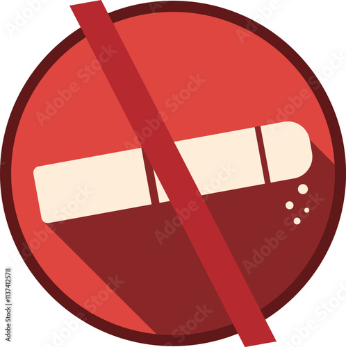 cigarette red ban danger addiction caution warning