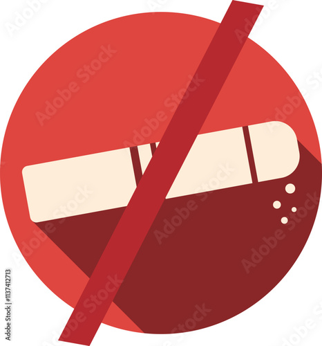 cigarette red ban danger addiction caution warning