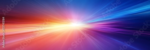 Abstract Background of Dynamic Colorful Light Rays and Speed Lines, Ideal for Technology, Futuristic, and Energy Concepts