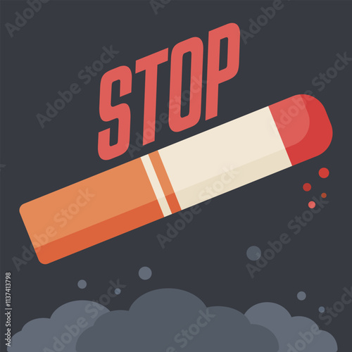 cigarette red ban danger addiction caution warning