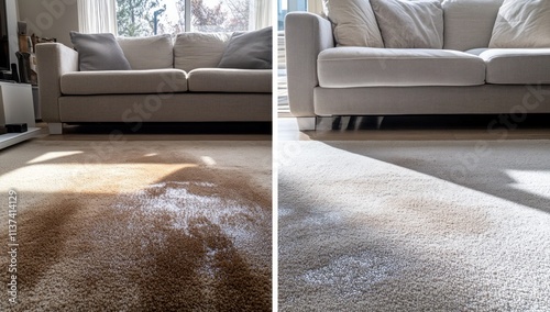 Before and After Carpet Cleaning photo