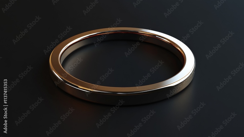 luxurious metallic round frames, pristine reflective surfaces, elegant ring design, precious metal gradients, deep black environment, high-end 3d render, premium material showcase, studio lighting luxurious metallic round frames, pristine reflective surfaces, elegant ring design, precious metal gradients, deep black environment, high-end 3d render, premium material showcase, studio lighting