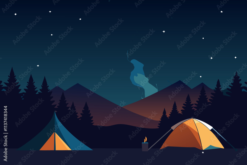 camping in the night camping in the night