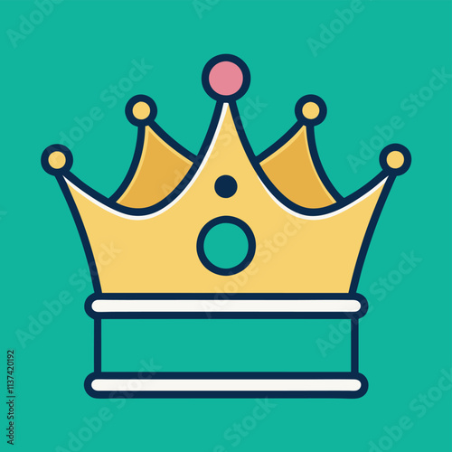 Crown Icons and Royal imperial coronation symbols, 