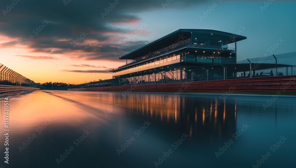 Fototapeta premium Race Track Sunset