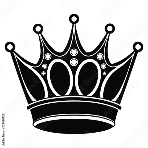 Crown Icons and Royal imperial coronation symbols, 