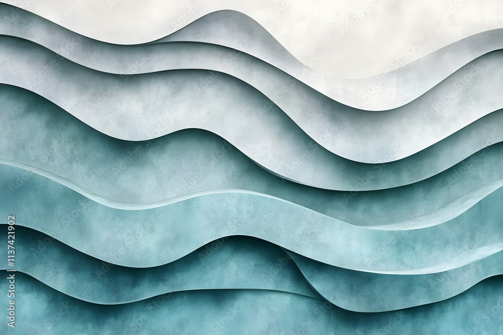 Abstract Teal Wave Background Illustration Abstract Teal Wave Background Illustration