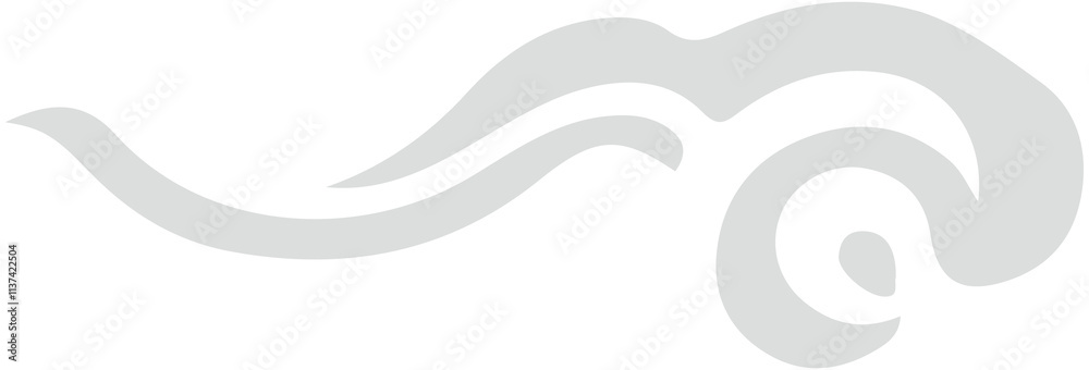 Fototapeta premium Chinese Smoke cloud Icon 