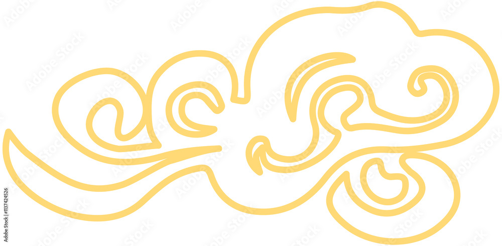 Fototapeta premium Happy Mid Autumn Festival Cloud icon 