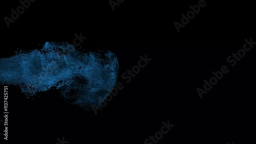 blue smock particle background.