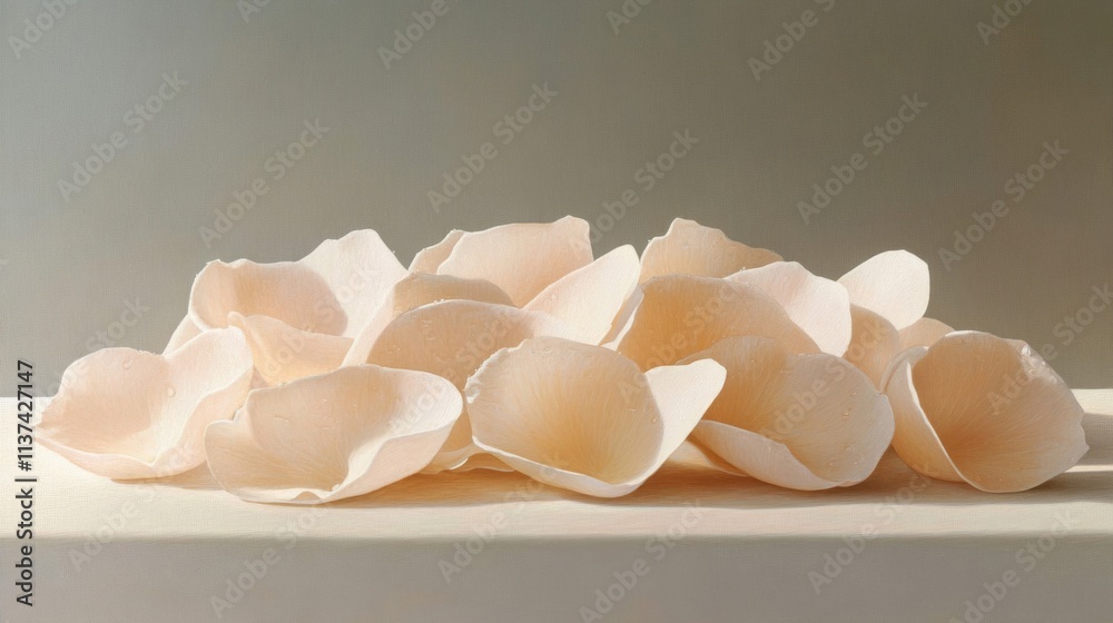 Delicate Peach Rose Petals Resting Gently Delicate Peach Rose Petals Resting Gently
