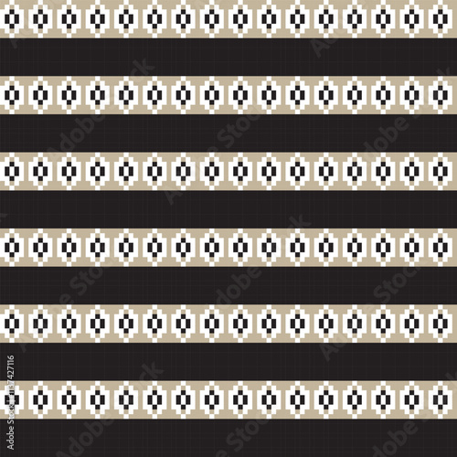 Neutral Colour Argyle Fair Isle Seamless Pattern Design