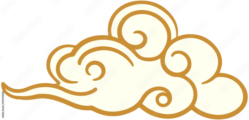 Fototapeta premium Chinese New Year cloud icon