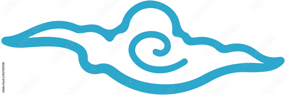 Cloud wave icon
Cloud wave icon