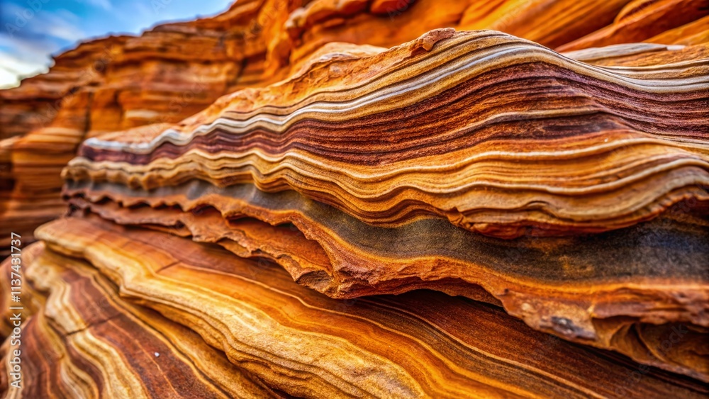 Brown Bedded Sandstone: Clastic Sedimentary Rock Portrait Photography - Geology Specimen Image Brown Bedded Sandstone: Clastic Sedimentary Rock Portrait Photography - Geology Specimen Image