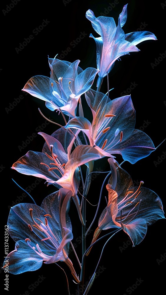 Obraz premium Flower backgrounds. Close-up shot of a large blossom flower. Flower backgrounds. Picture of a blooming flower. Copy-space for text. Stock backgrounds. Generate AI.