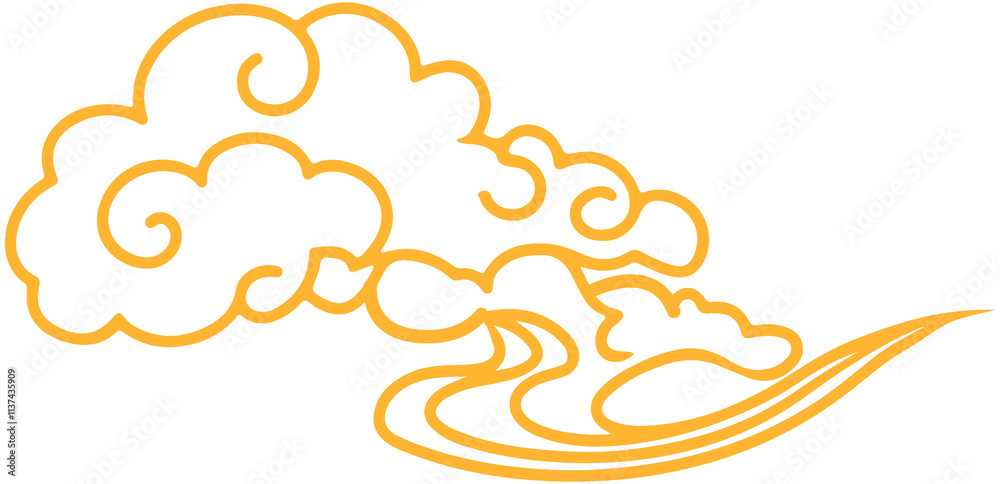 Chinese auspicious cloud icon Chinese auspicious cloud icon