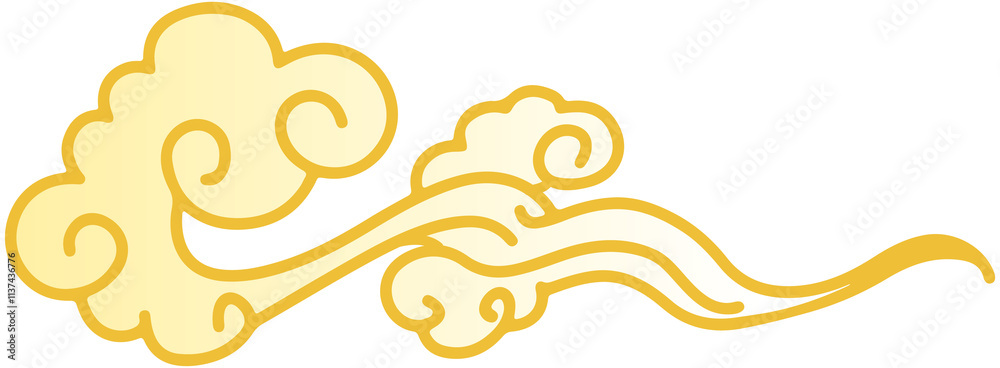 Fototapeta premium Mid-Autumn Festival cloud decoration 