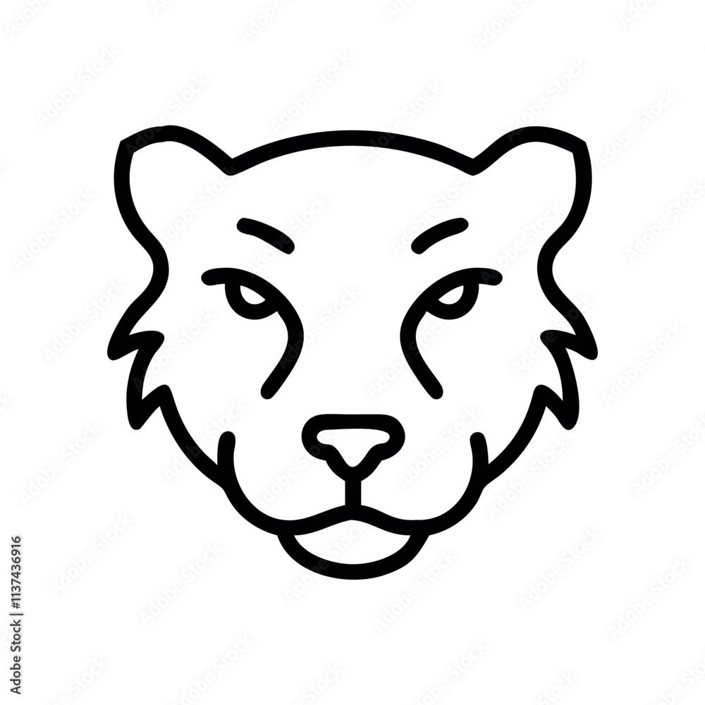 Vector graphic of a tiger's head, Tiger head vector Art, Icon, Logo and Graphics. Tiger head outline and line art illustration design. Vector graphic of a tiger's head, Tiger head vector Art, Icon, Logo and Graphics. Tiger head outline and line art illustration design.