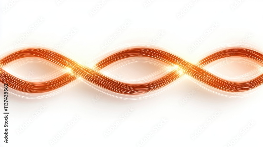 Orange Wavy Light Trails in Motion with Soft Glow Background Orange Wavy Light Trails in Motion with Soft Glow Background