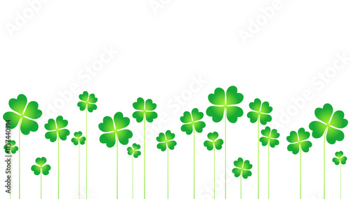 four leaf clover background vector illustration