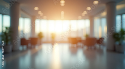 Wallpaper Mural Blurred empty open space office. Abstract light bokeh at office interior background for design.	
 Torontodigital.ca