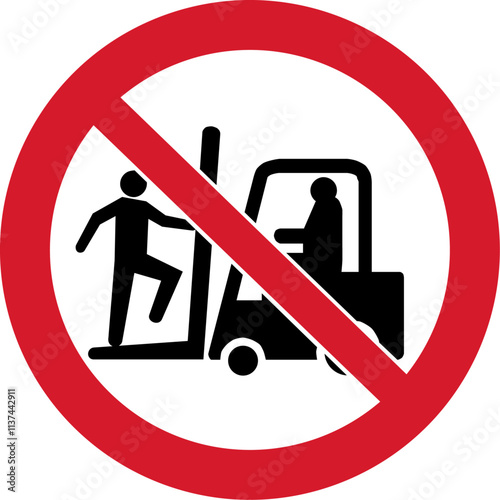 No riders on forklifts