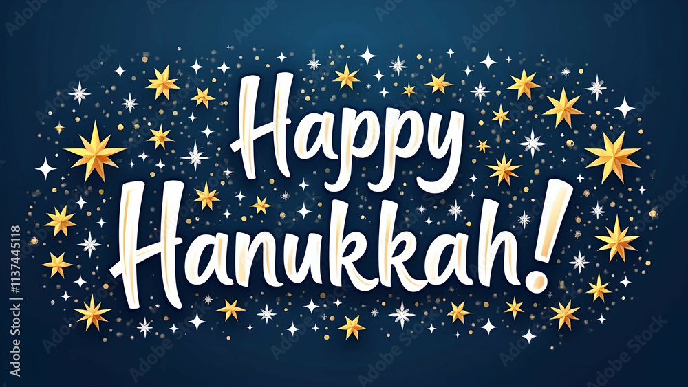 Naklejka premium Jewish holiday Hanukkah concept. Menorah with burning candles