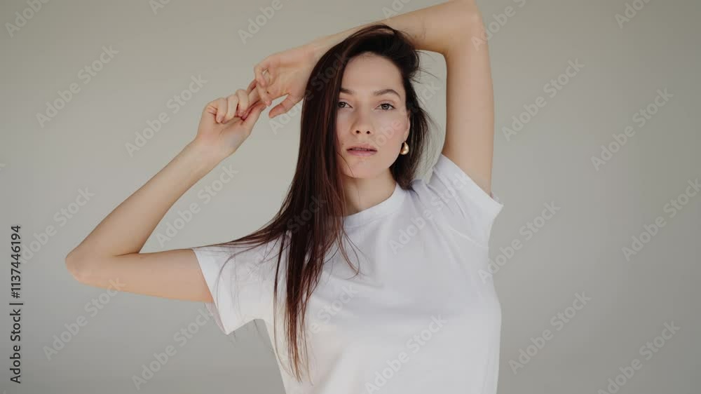 Portrait of beautiful young woman. Fashion model with beautiful eyes. Portrait of gorgeous girl looking to camera. Skincare treatment, cosmetics and anti age plastic surgery. Face lifting, cosmetics. Portrait of beautiful young woman. Fashion model with beautiful eyes. Portrait of gorgeous girl looking to camera. Skincare treatment, cosmetics and anti age plastic surgery. Face lifting, cosmetics.