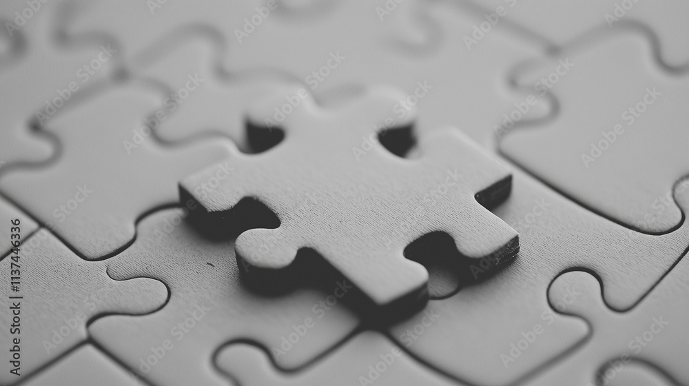 The Missing Piece: A single puzzle piece stands out against a backdrop of its incomplete companions, symbolizing the importance of finding the right solution, completing the picture. The Missing Piece: A single puzzle piece stands out against a backdrop of its incomplete companions, symbolizing the importance of finding the right solution, completing the picture.