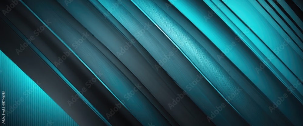 Obraz premium Abstract Cyan and black light pattern gradient metal texture background