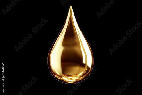 oil drop on black background