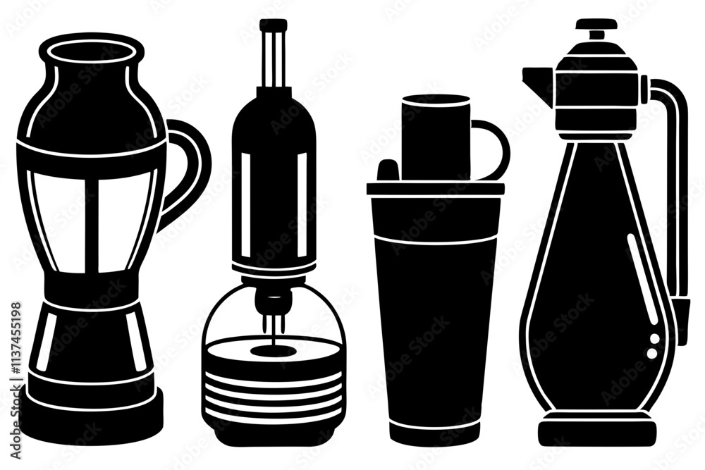 Different styles of Water Purifier silhouette Different styles of Water Purifier silhouette
