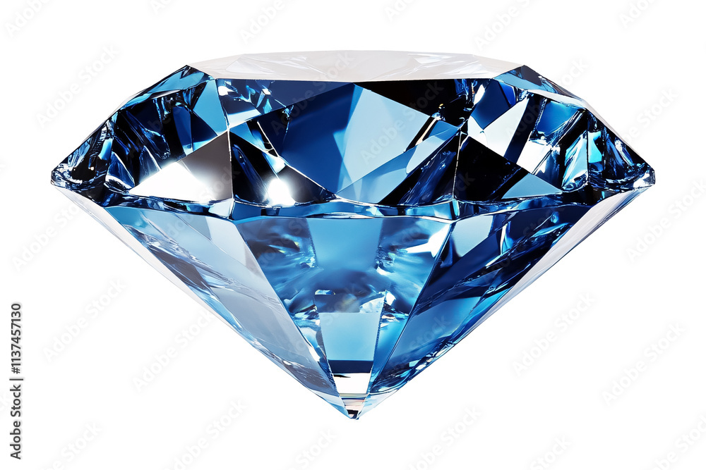 Blue diamond on a white background. isolated background. Blue diamond on a white background. isolated background.