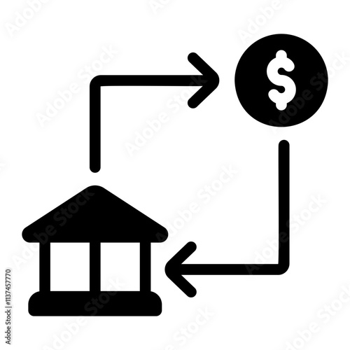 bank transfer Solid icon