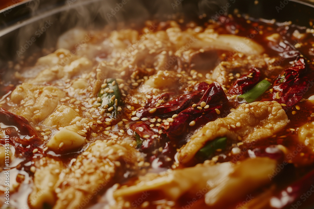 Traditional Chinese Spicy Hotpot Dish Background Traditional Chinese Spicy Hotpot Dish Background