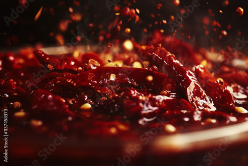 Traditional Chinese Spicy Hotpot Dish Background