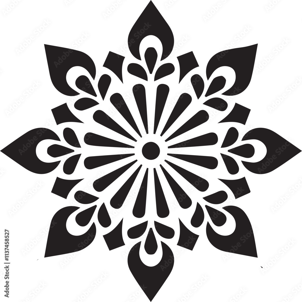 Beautiful flower art and mandala vector design Beautiful flower art and mandala vector design