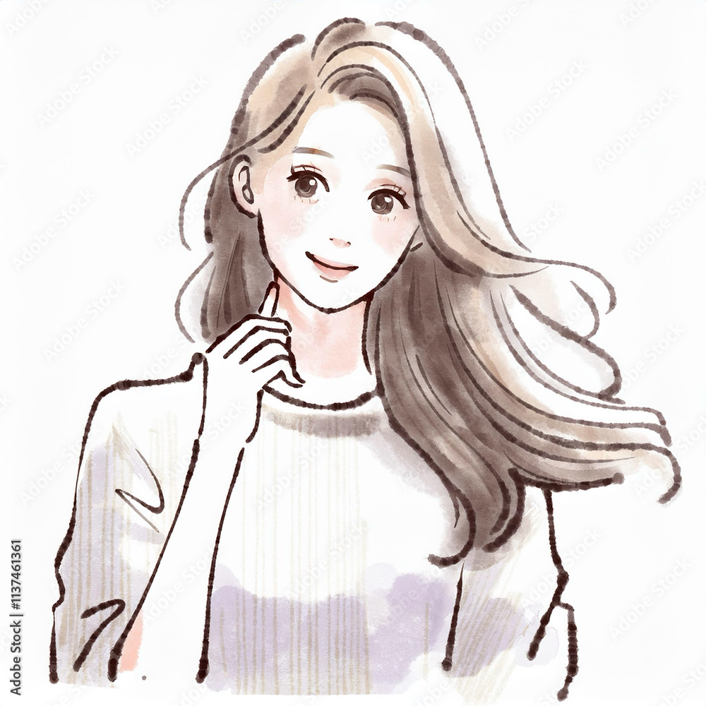 女性・女の子のイラスト素材 女性・女の子のイラスト素材