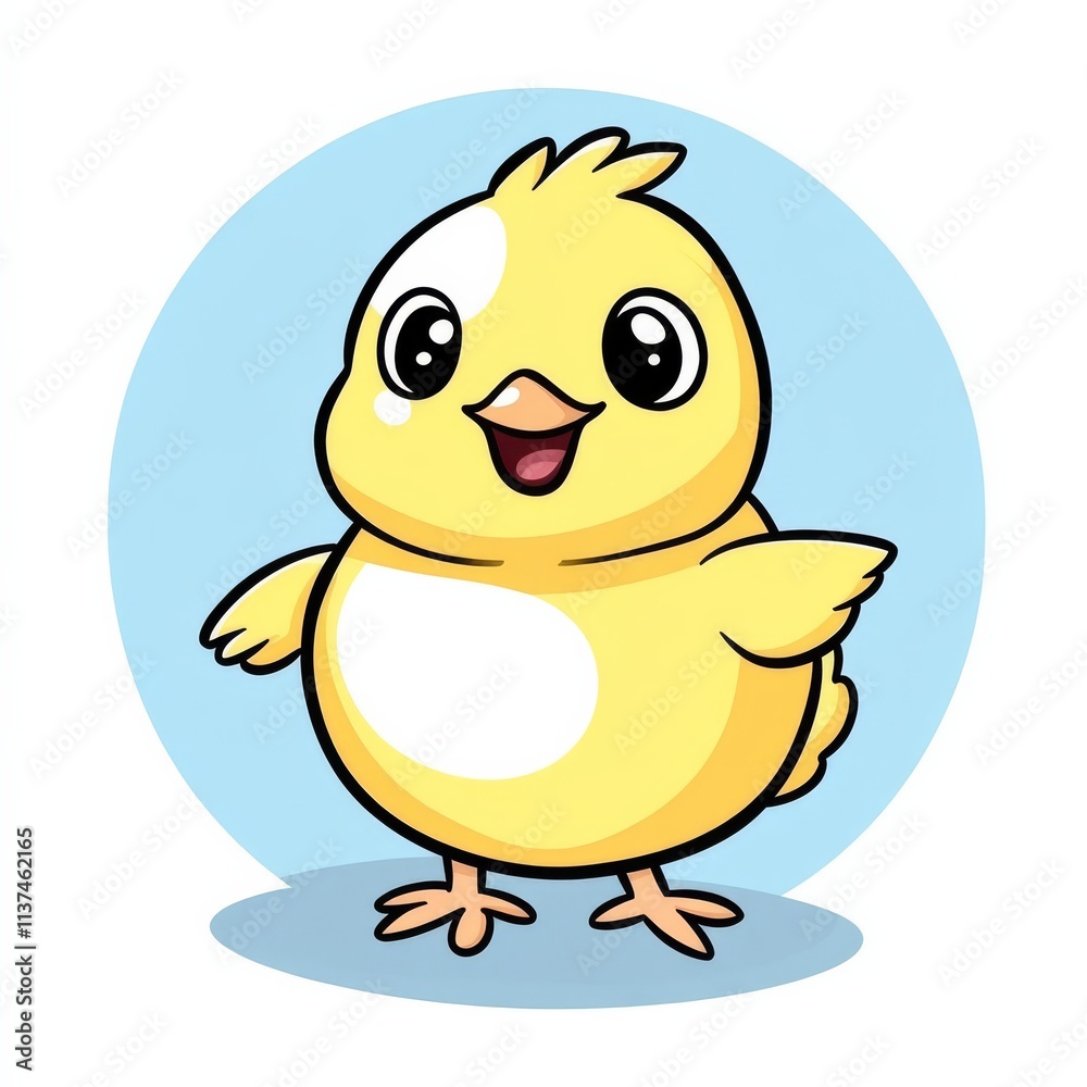 Fototapeta premium Cute Chick Cartoon Illustration 