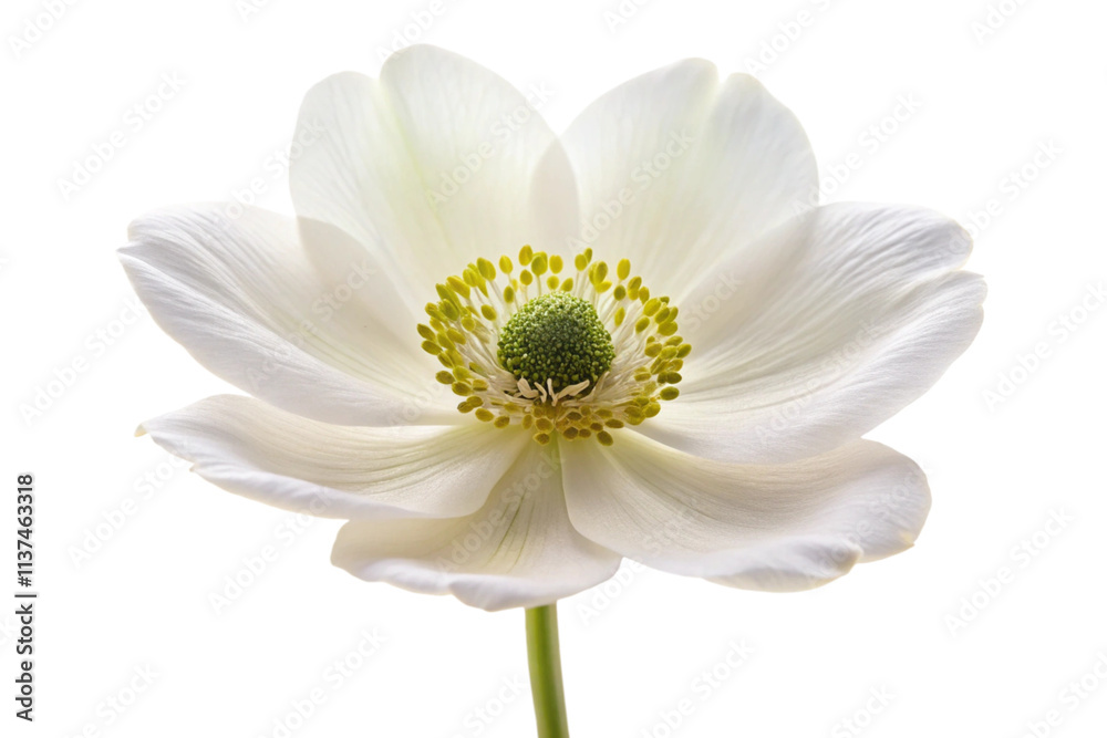 white flower isolated on white