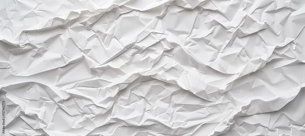 Obraz premium Closeup of a crumpled blank sheet of old paper with a rough, textured surface, perfect for vintage designs and backgrounds.