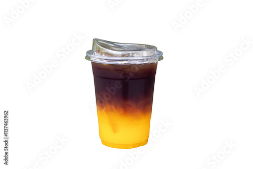 roasted coffee orange juice amaricano iced cold drinks no sugar menu tasty photo