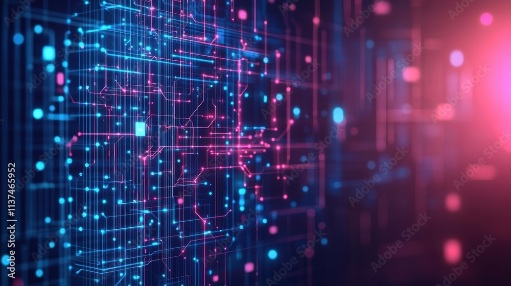 Fluid motion lines intersecting with glowing circuits creating abstract digital aesthetics selective focus surreal blend mode futuristic laboratory backdrop Fluid motion lines intersecting with glowing circuits creating abstract digital aesthetics selective focus surreal blend mode futuristic laboratory backdrop