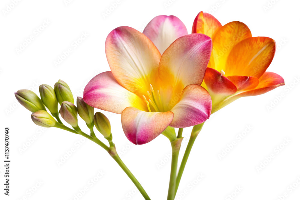 Naklejka premium pink and yellow flower