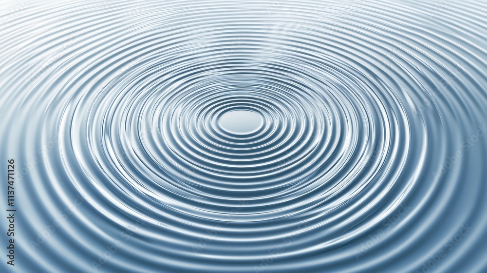 Ripple Effect in Stylized 3D Blue Gradient Art Ripple Effect in Stylized 3D Blue Gradient Art
