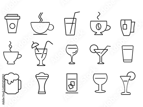 set of drinks